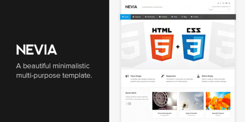Nevia – Responsive HTML5 Template