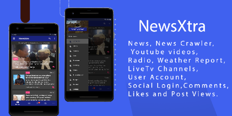 NewsExtra – Articles + Radio + Youtube + Weather + LiveTv