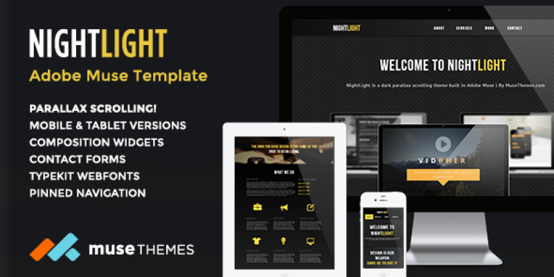 NightLight | Parallax Muse Template