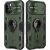 Nillkin CamShield iPhone 12 Pro Max Case with Slide Camera Cover and Ring Kickstand, Military Grade Bumper Hard Phone Case for iPhone 12 Pro Max 6.7” Green