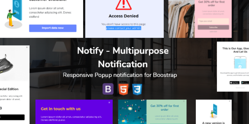 Notify – Multipurpose Notification for Bootstrap