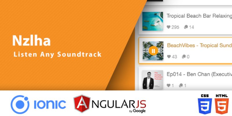 Nzlha App | Ionic App For SoundCloud API Search And Listen