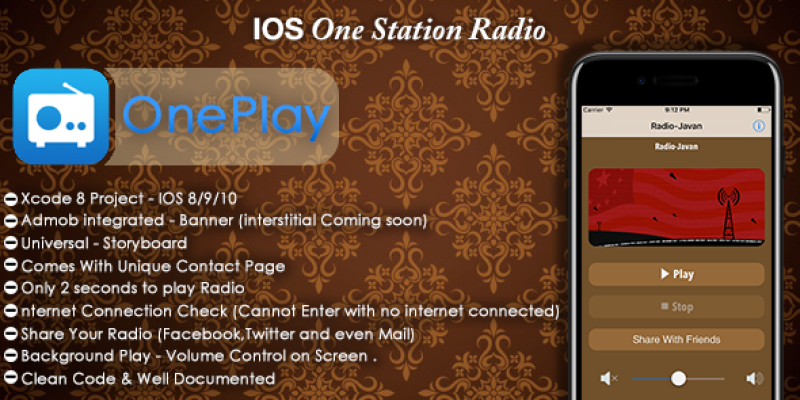 OnePlay – One Station Radio, Admob, in-app purchase(objective c)