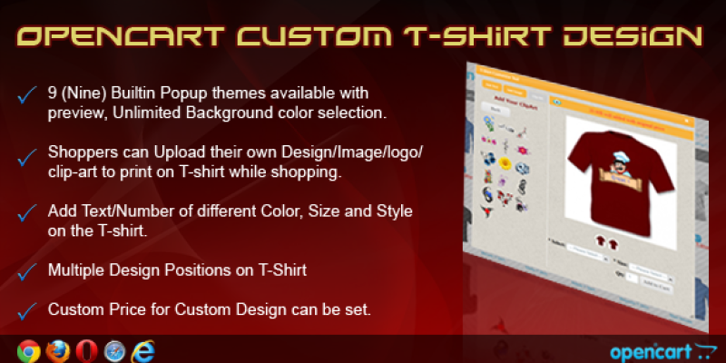 OpenCart Custom T-Shirt Design
