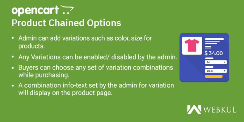 OpenCart Product Chained Options