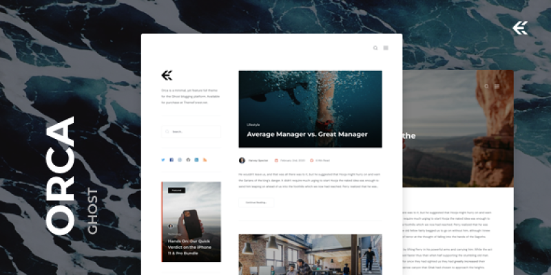 Orca – Responsive Ghost Theme