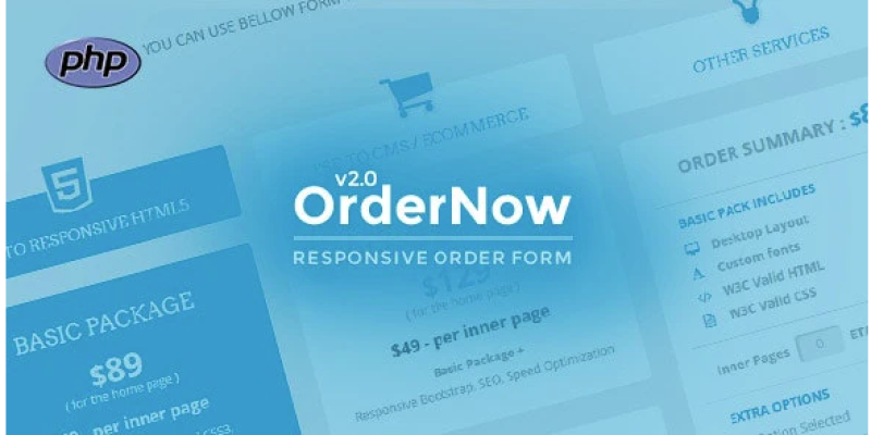OrderNow – Responsive PHP Order Form