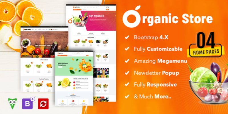 Organic store Bootstrap HTML5 Template