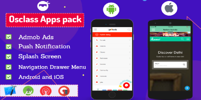 Osclass Android and iOS App Pack
