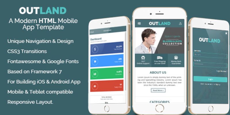Outland – iOS & Android Mobile App Template