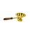 Yellow Brass Dhoop Aarti With Wooden Handle