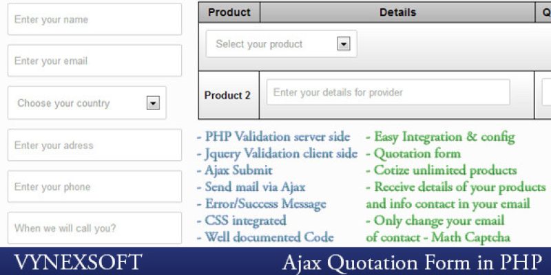 PHP Ajax Quotation Form