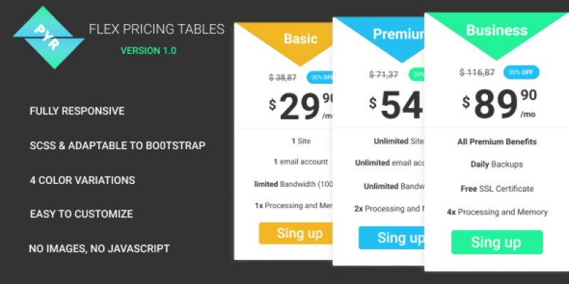 PYR – Responsive Pricing Table