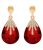 Latest Stylist Party Wear Red Stone Fancy Earring For Women And Girls Style
