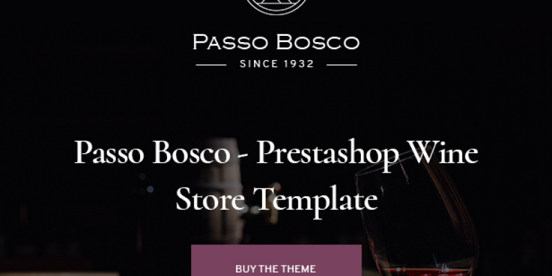 Passo Bosco – Prestashop Wine Store Template