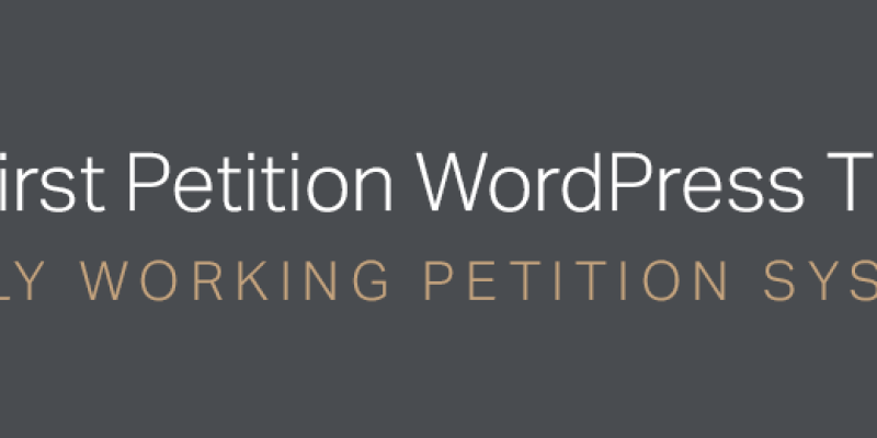 Petition WeChange – One Page WordPress Theme