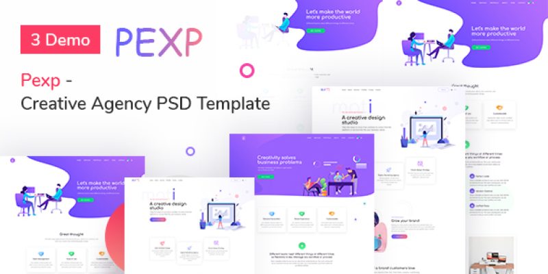 Pexp – Creative Agency PSD Template