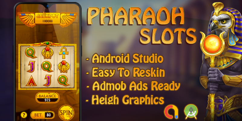 Pharaoh Slot Machine with AdMob – Android Studio