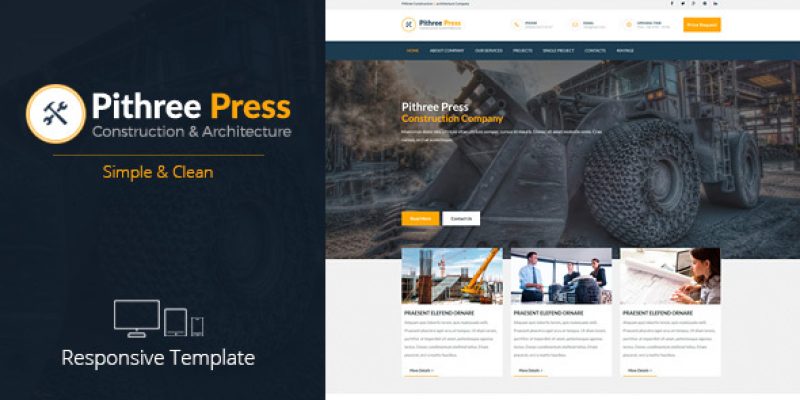 Pithree Press – Construction Business Responsive Muse Template