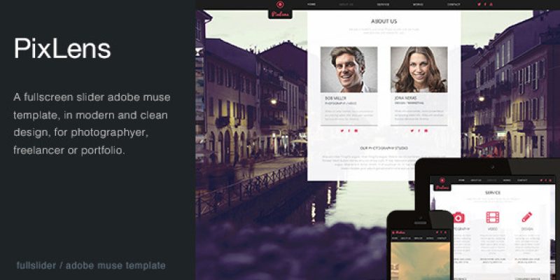 PixLens – Photography Portfolio Muse Template