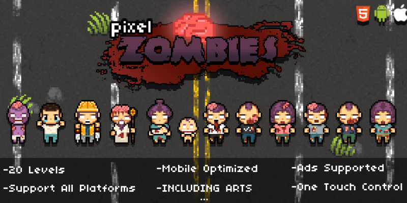 Pixel Zombies (HTML5 Game)
