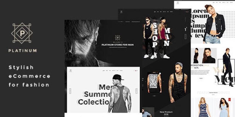 Platinum – Stylish ecommerce Sketch Template