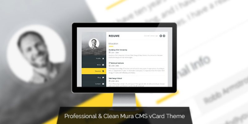 Premium vCard – Mura CMS Responsive vCard Theme