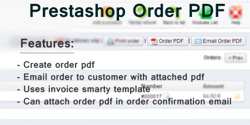 Prestashop Order Pdf Email / Download