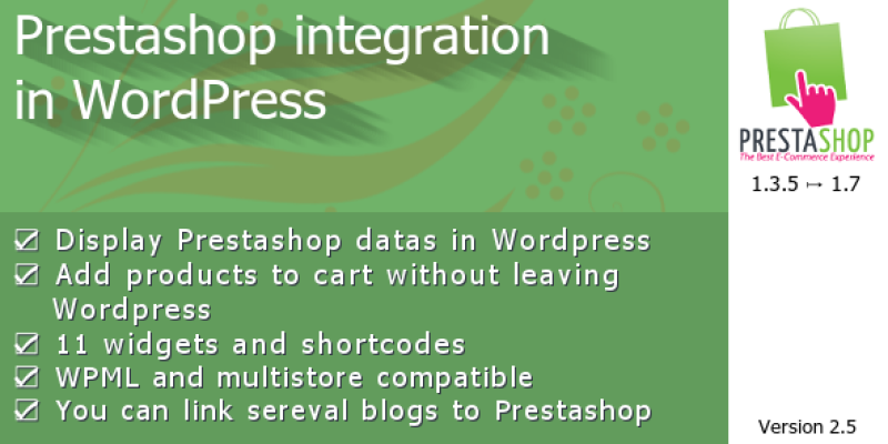 Prestashop integration in WordPress