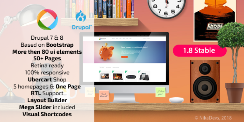 Progressive — Multipurpose Responsive Drupal 7 & 8 Theme