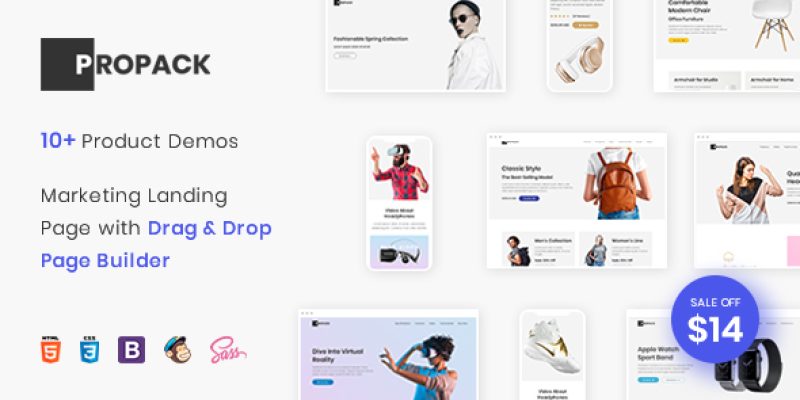 Propack – Marketing Landing Page Pack with Page Builder