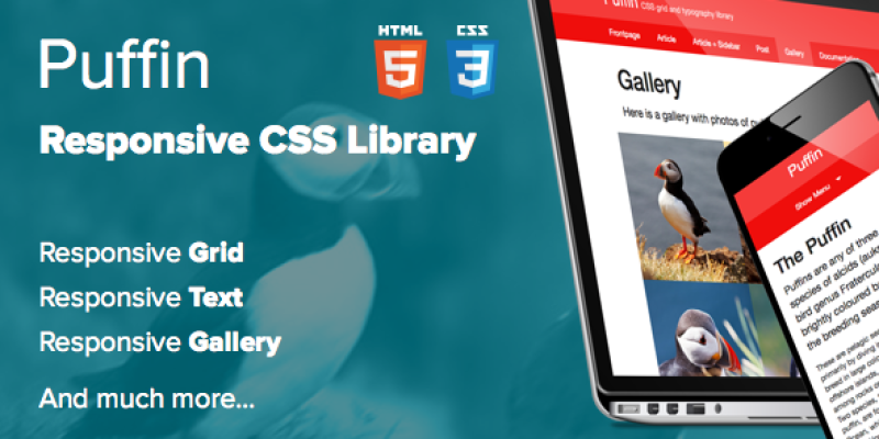 Puffin – Responsive CSS Library