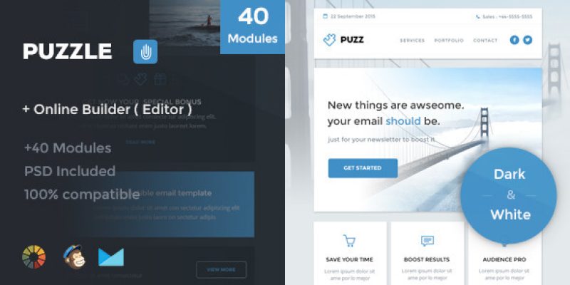 Puzzle – Responsive Email Template + Online Editor