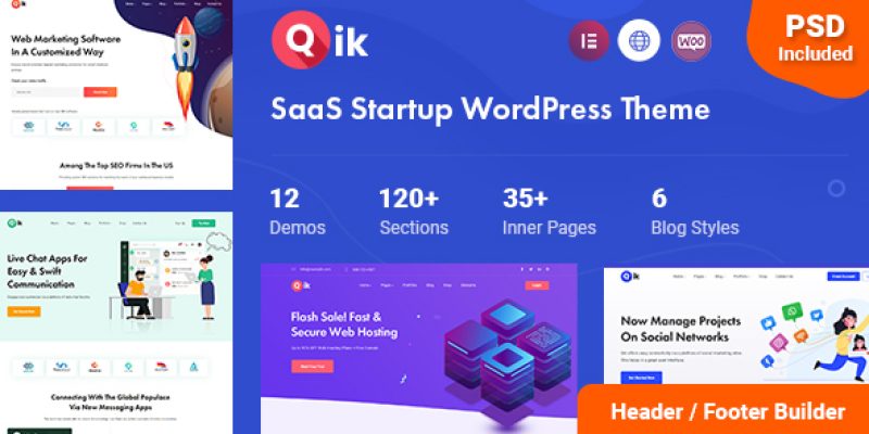 Qik – SaaS Startup WordPress Theme