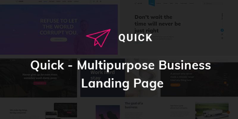 Quick – Multipurpose Business Landing Page HTML5 Template