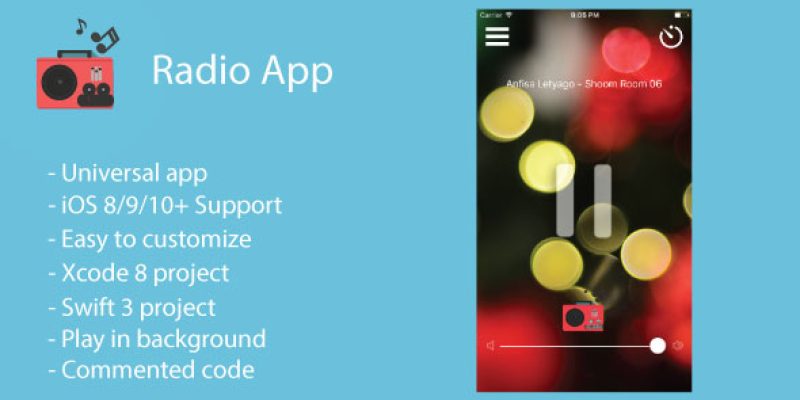 Radio App | Universal Radio App (Swift 3) Free Support