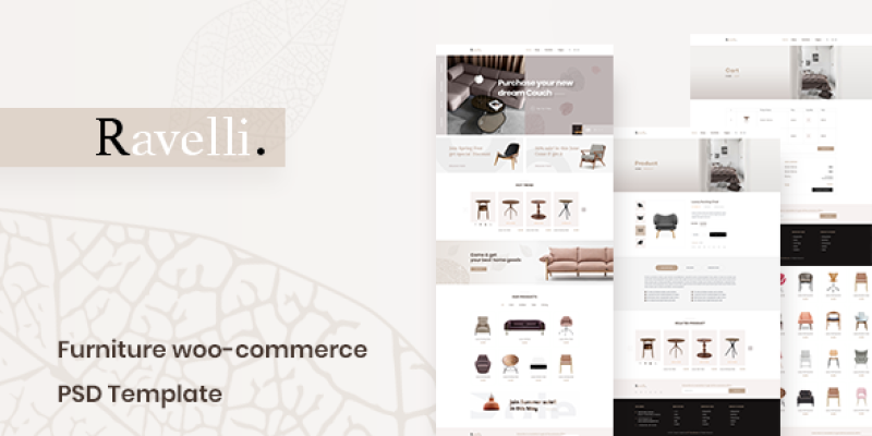 Ravelli- Furniture WooCommerce PSD Template