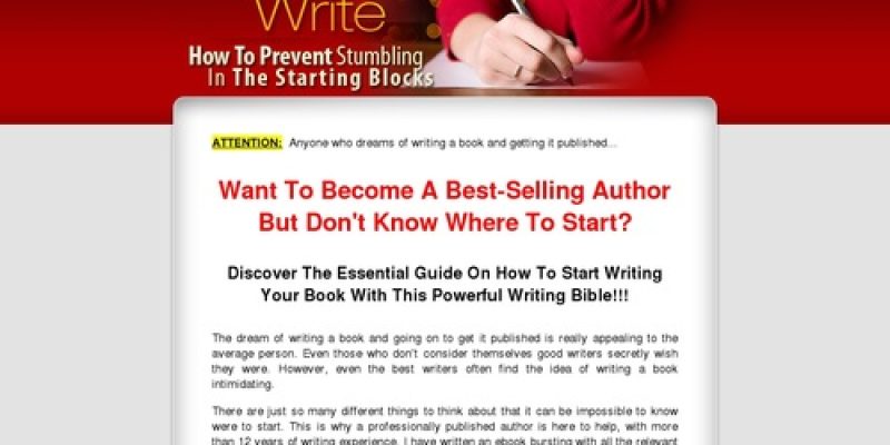 Ready Steady Write – How To Start Writing A Book