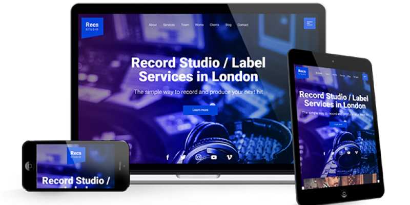 Recordings – Recording Studio / Sound Production / Music Label Responsive Muse Template