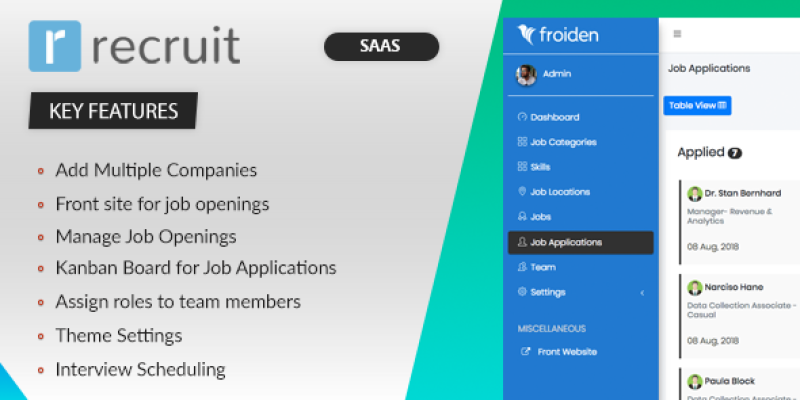 Recruit SAAS – Recruitment Manager