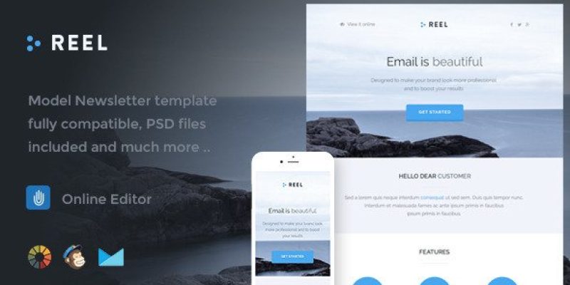 Reel – Responsive Email Template + Online Editor