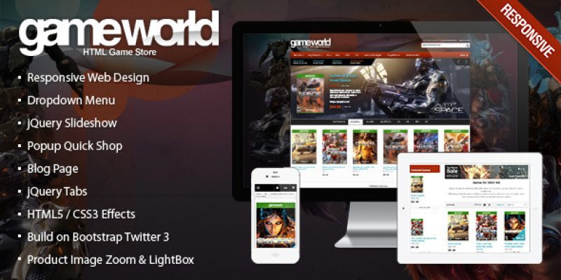 Responsive HTML Theme – GameWorld