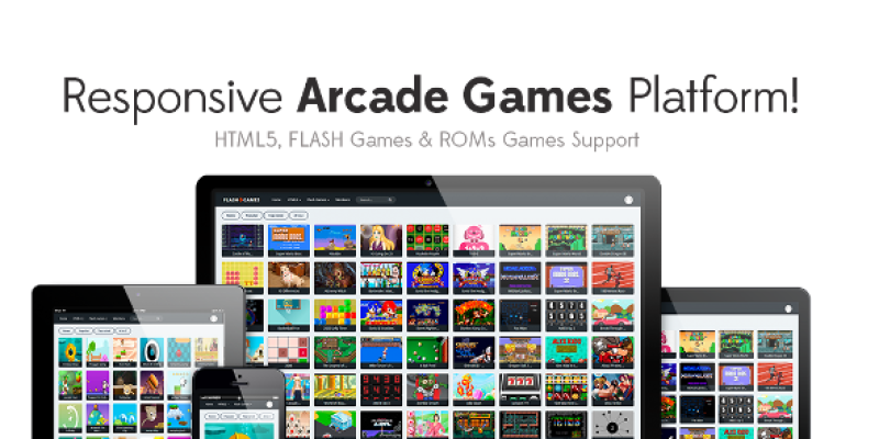 Responsive HTML5, Flash Games & ROMs Games Platform – Arcade Game Script