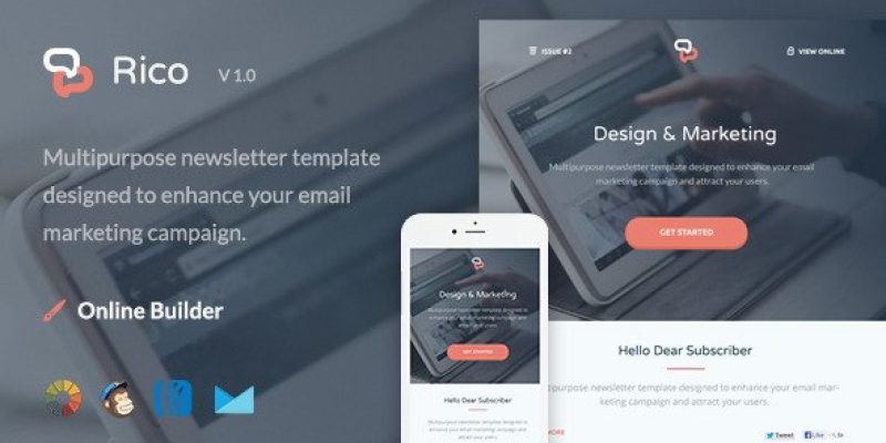 Rico – Modern Email Template + Themebuilder Access