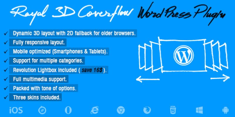 Royal 3D Coverflow WordPress Plugin