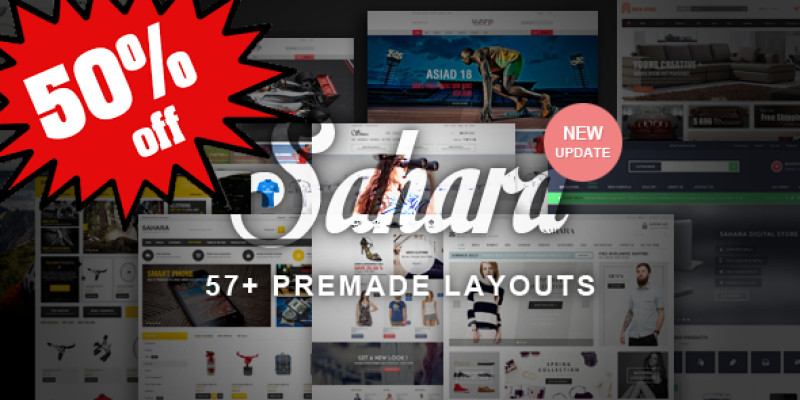 SAHARA – Responsive Magento 1 & 2 Theme