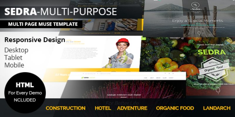 SEDRA Multi-Purpose Responsive Muse Template