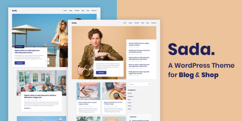 Sada – A WordPress Theme For Blog & Shop