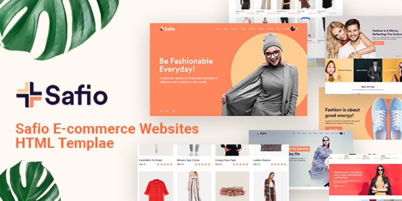 Safio – ECommerce & Online Businesses HTML5 Template