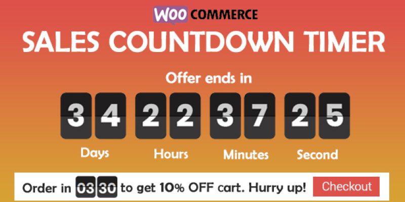 Sales Countdown Timer for WooCommerce and WordPress – Checkout Countdown